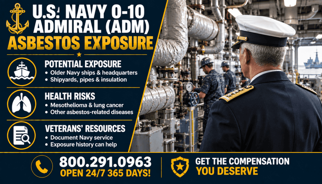 O-10 - U.S. Navy Admiral (ADM) Asbestos Exposure