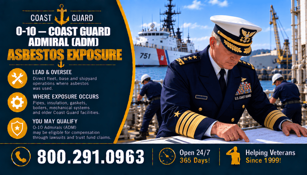 O-10 – Coast Guard Admiral (ADM) Asbestos Exposure - Mesothelioma and Lung Cancer