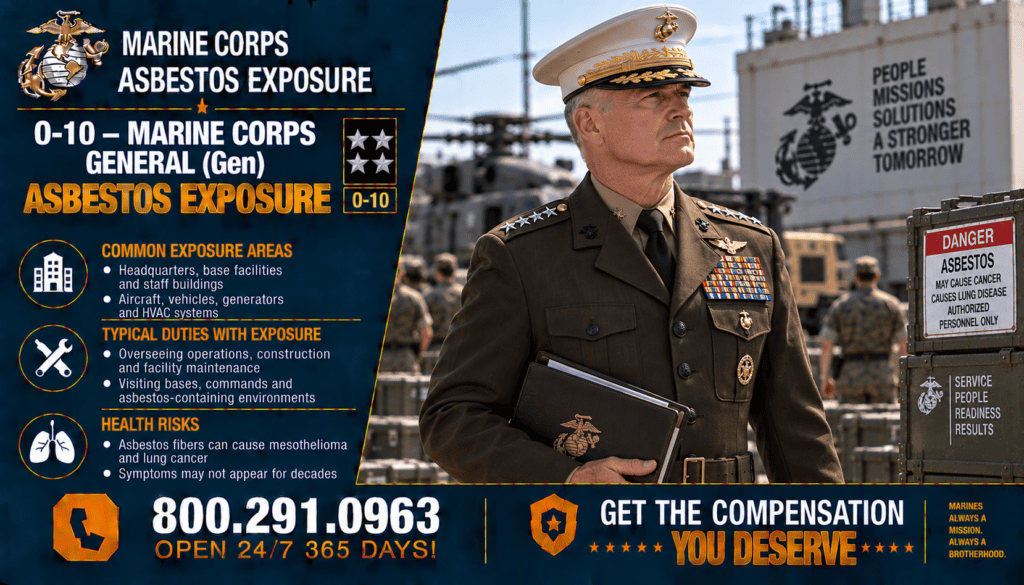 O-10 – Marine Corps General (Gen) Asbestos Exposure - Mesothelioma