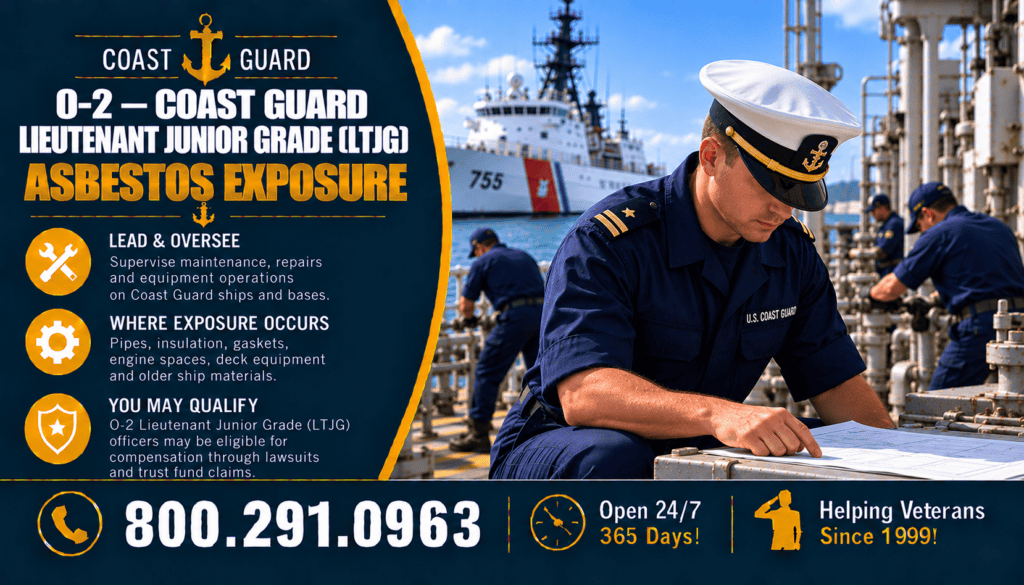 O-2 – Coast Guard Lieutenant Junior Grade (LTJG) Asbestos Exposure - Mesothelioma