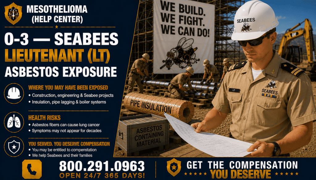 O-3 — Seabees Lieutenant (LT) Asbestos Exposure - Mesothelioma and Lung Cancer
