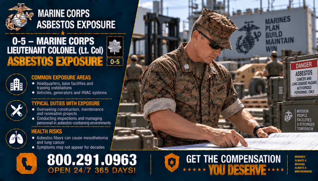 O-5 – Marine Corps Lieutenant Colonel (Lt. Col) Asbestos Exposure - Mesothelioma