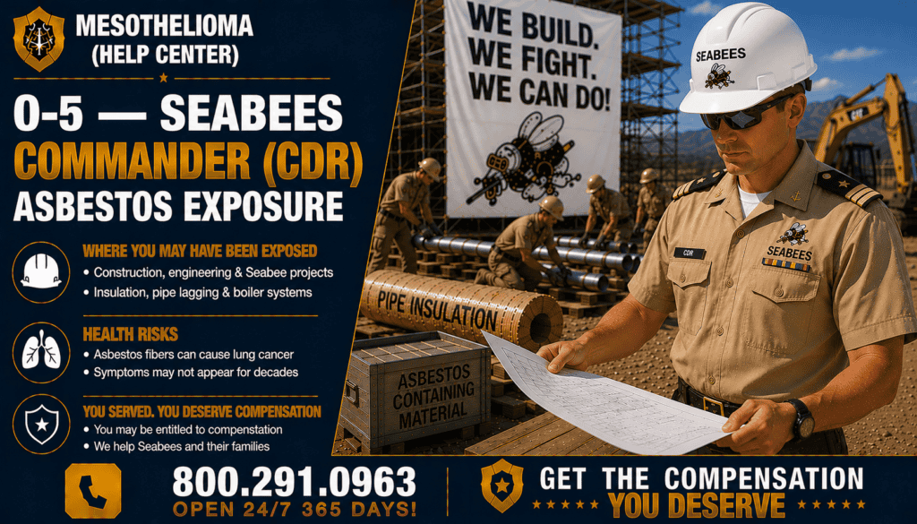 O-5 — Seabees Commander (CDR) Asbestos Exposure - Mesothelioma and Lung Cancer