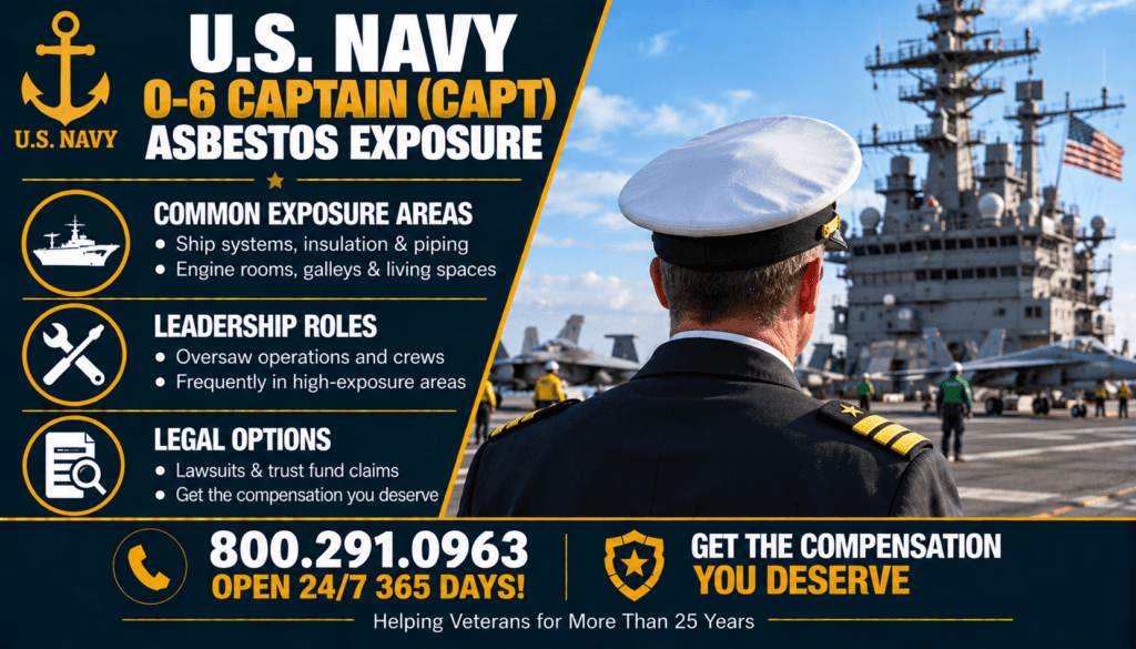 O-6 - U.S. Navy Captain (CAPT) Asbestos Exposure - Mesothelioma