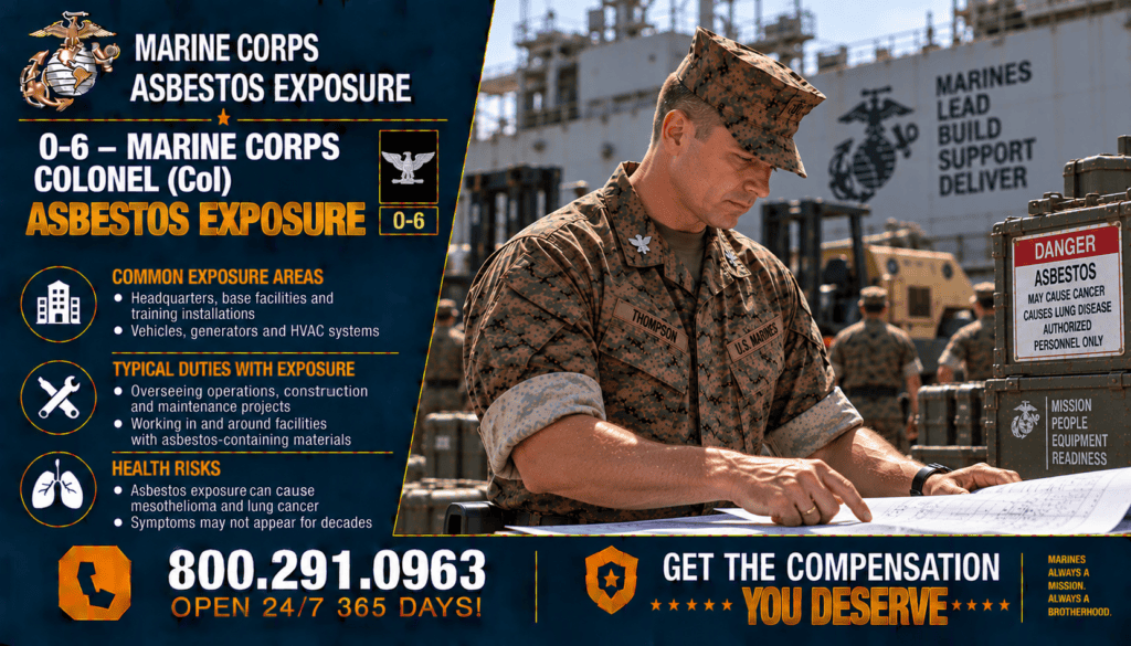 O-6 – Marine Corps Colonel (Col) Asbestos Exposure - Mesothelioma
