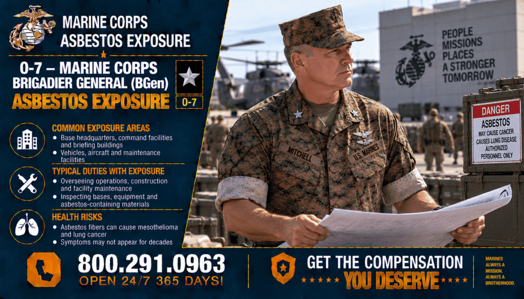 O-7 – Marine Corps Brigadier General (BGen) Asbestos Exposure - Mesothelioma