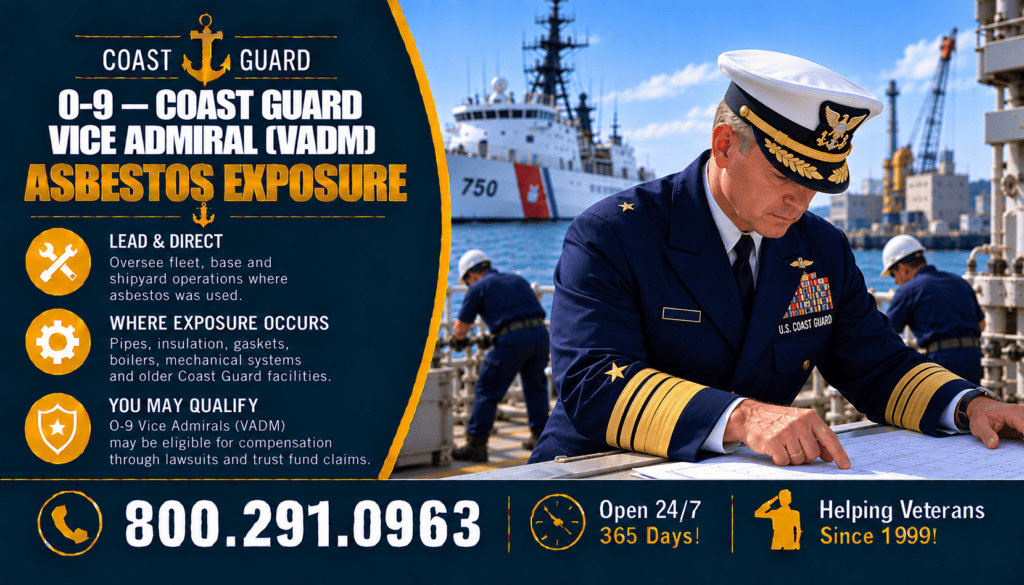 O-9 – Coast Guard Vice Admiral (VADM) Asbestos Exposure - Mesothelioma
