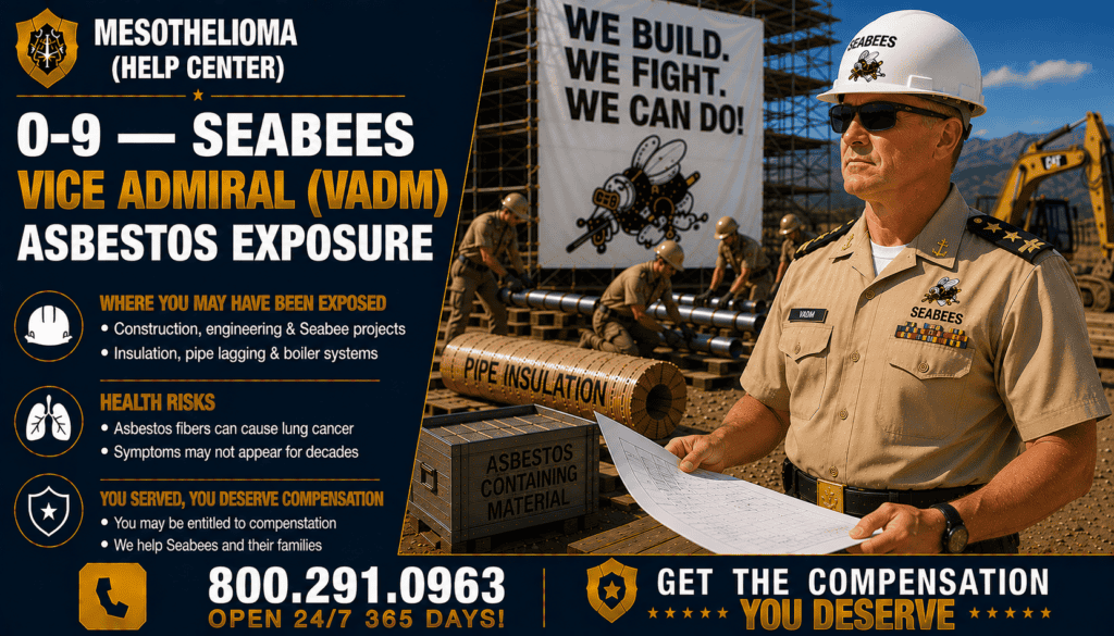 O-9 — Seabees Vice Admiral (VADM) Asbestos Exposure - Mesothelioma and Lung Cancer
