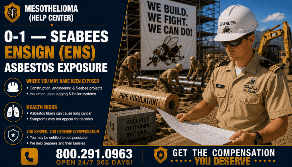 Seabees Ensign (ENS) Asbestos Exposure - Mesothelioma and Lung Cancer