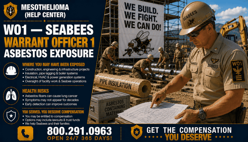 WO1 — Seabees Warrant Officer 1 Asbestos Exposure - Mesothelioma and Lung Cancer