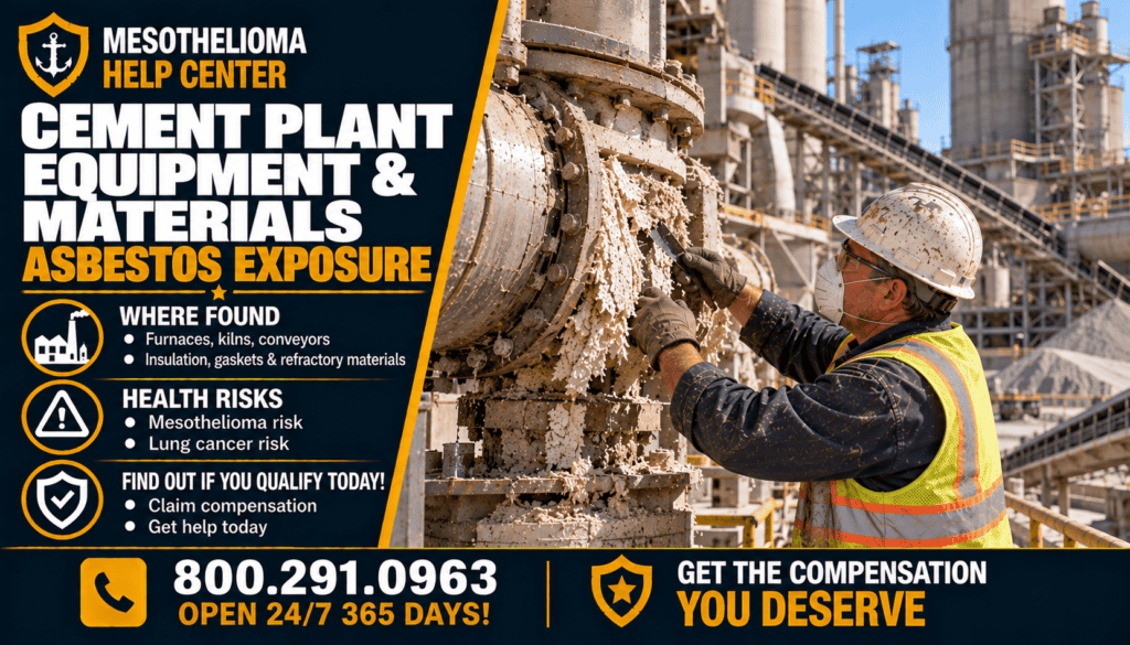 Cement Plant Equipment & Materials Asbestos Exposure - Mesothelioma