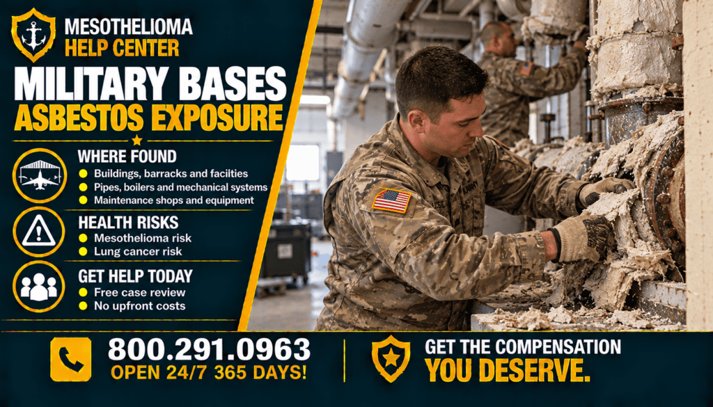 Military Bases Asbestos Exposure - Buildings, Workers, Veterans and Claims