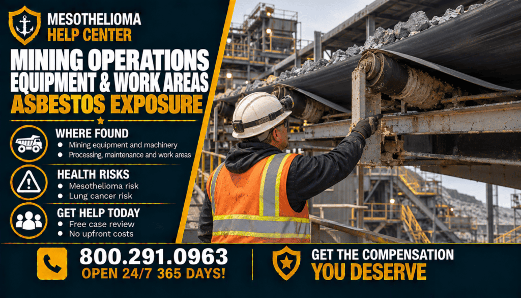 Mining Operations, Equipment & Work Areas Asbestos Exposure