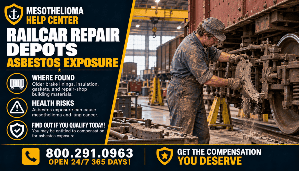 Railcar Repair Depots Asbestos Exposure = Mesothelioma