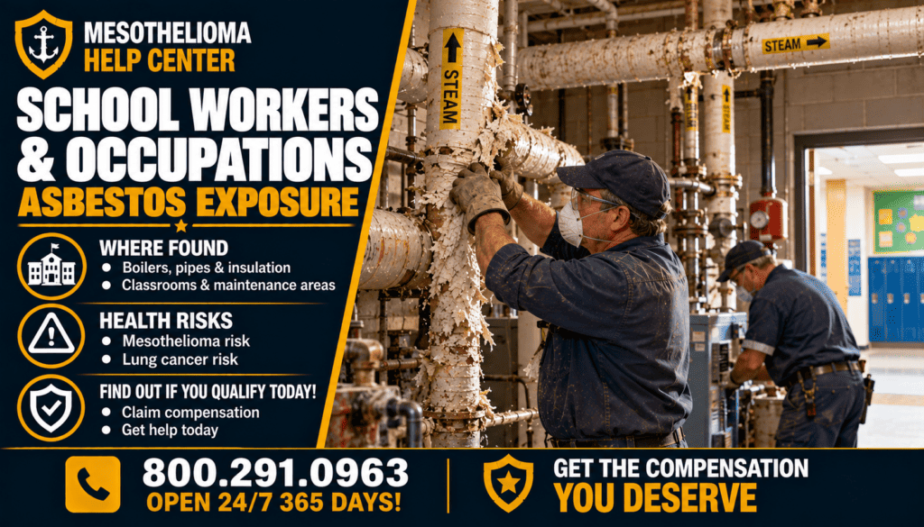 School Workers & Occupations Asbestos Exposure - Mesothelioma