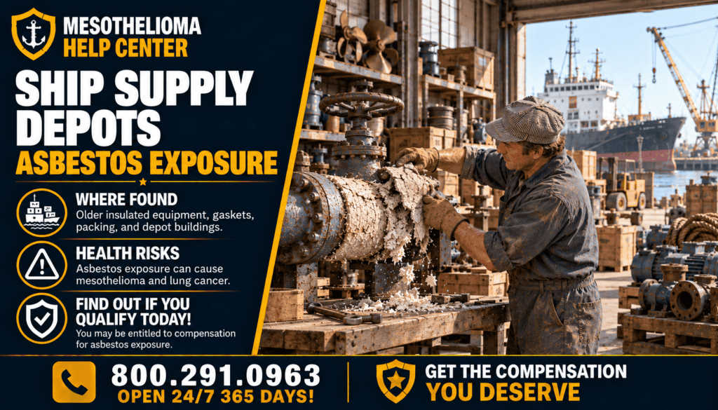 Ship supply depot asbestos exposure - Mesothelioma