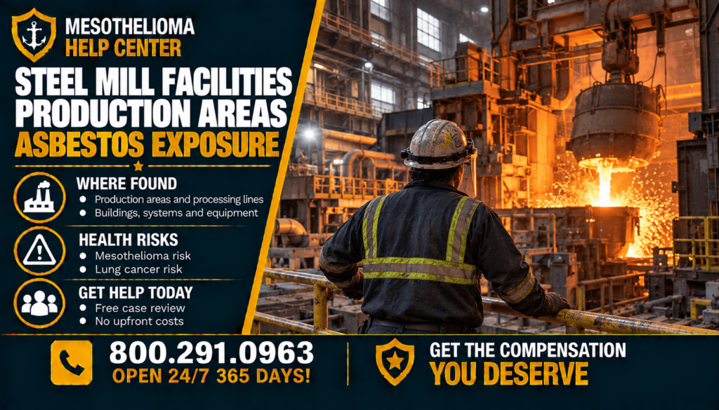 Steel Mill Facilities & Production Areas Asbestos Exposure - Mesothelioma