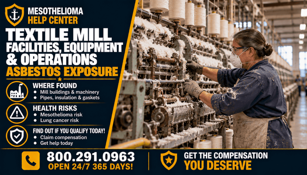 Textile Mill Facilities, Equipment & Operations Asbestos Exposure - Mesothelioma