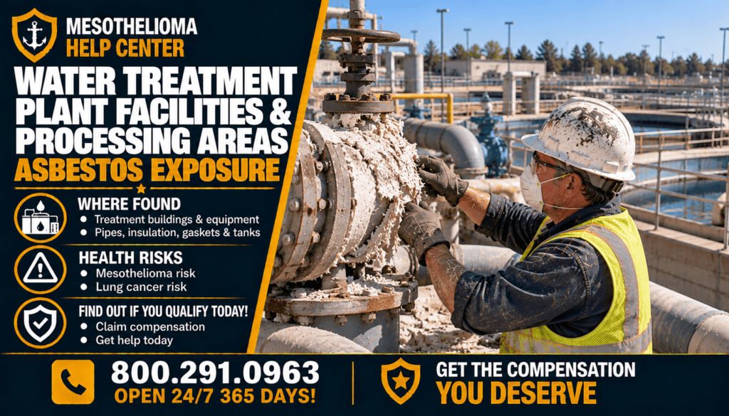 Water Treatment Plant Facilities & Processing Areas Asbestos Exposure - Mesothelioma